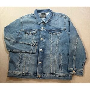 Signature by Levi Strauss & Co Mens Denim Trucker Jacket Blue Jean Classic XXL